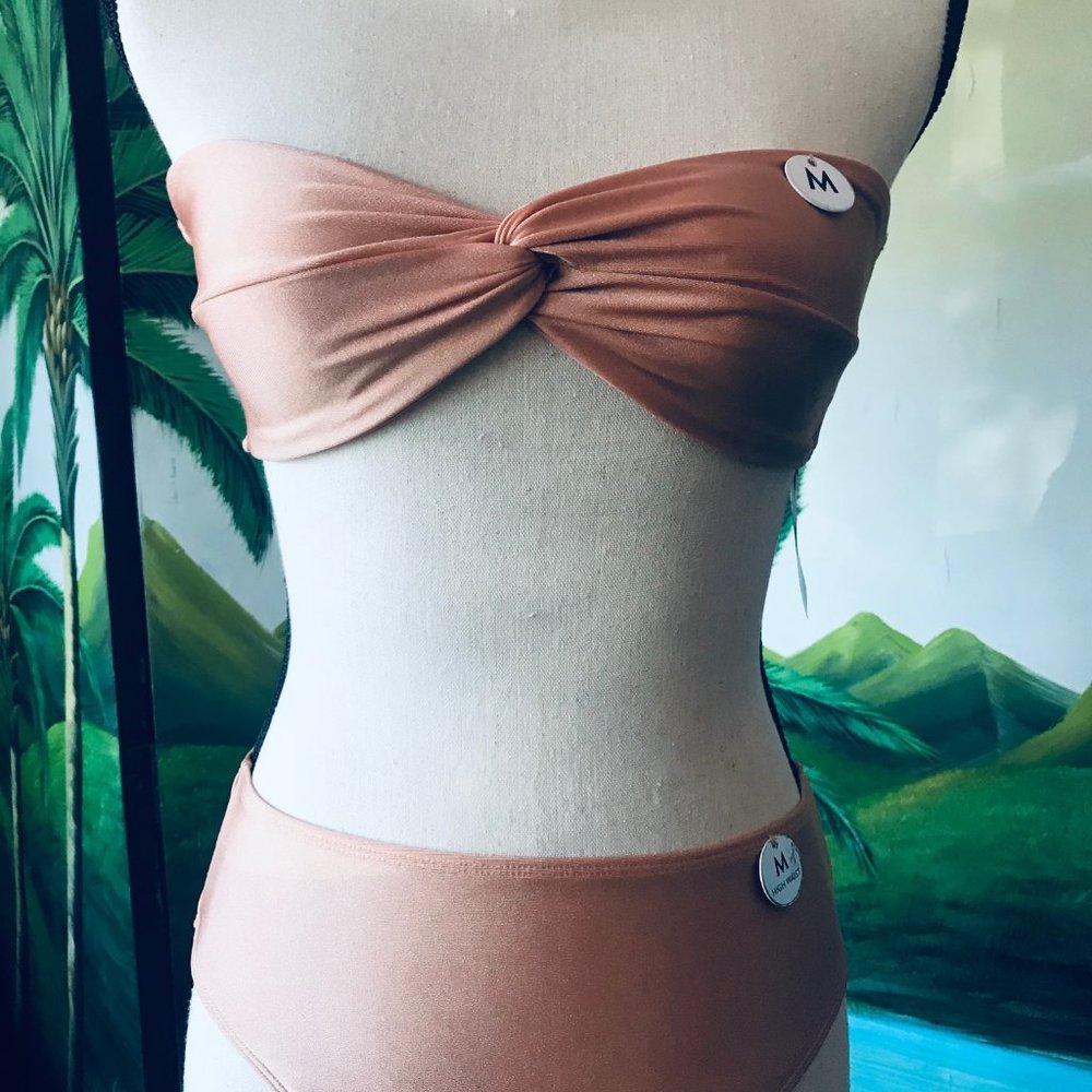 Forever 21 Bandeau Top High Waist Bikini Set
